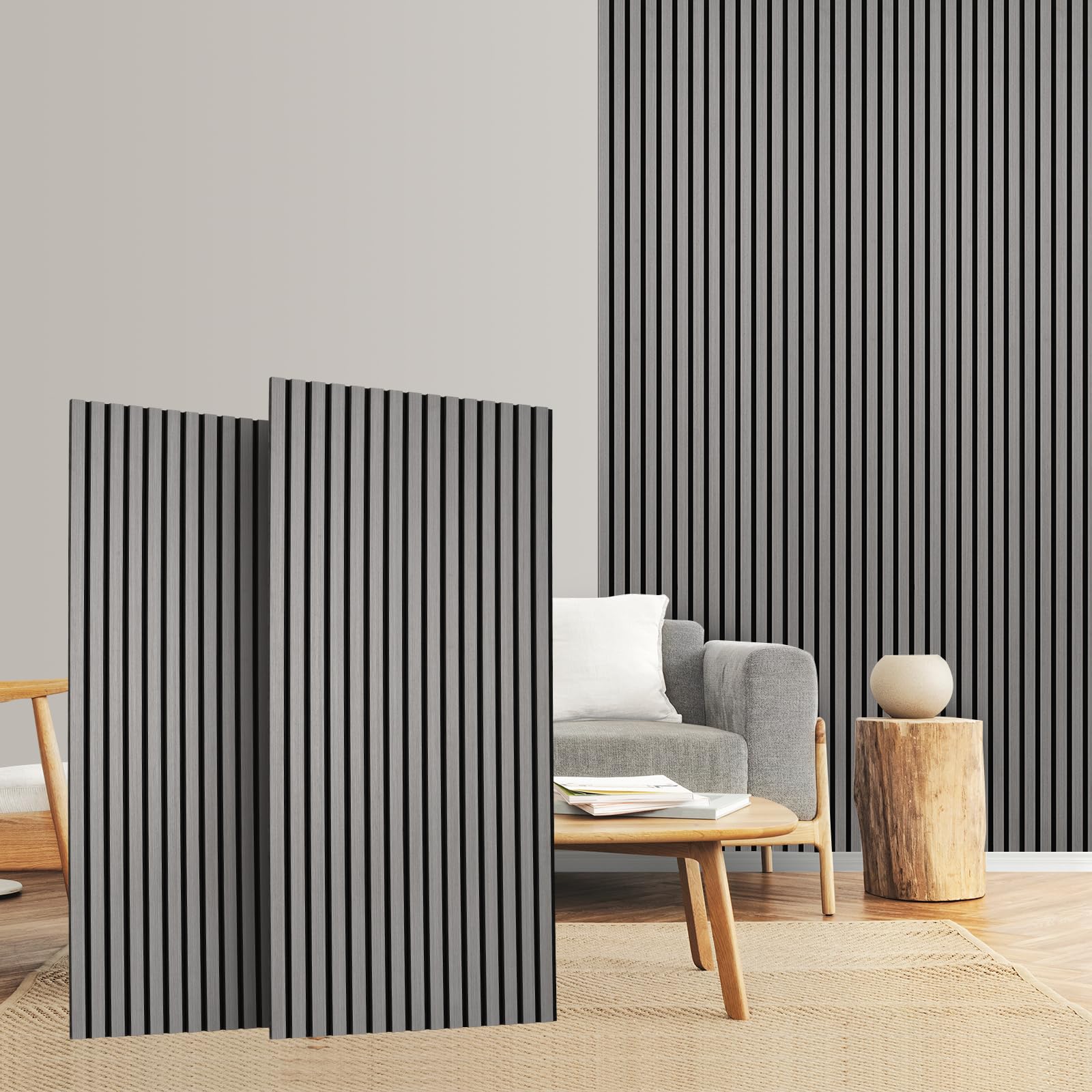 Amazon | Walspax ウッドパネル 吸音ボード 118 x 60.5cm 2PC 吸音材